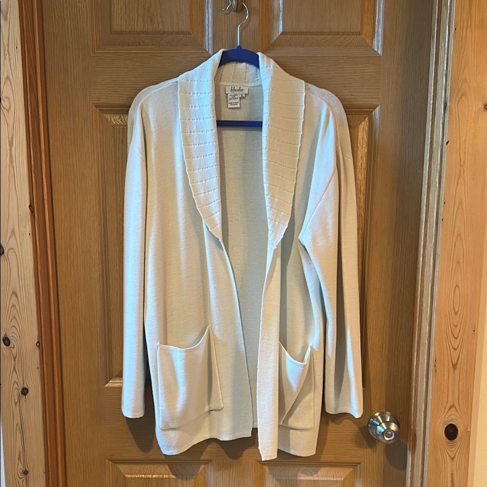 Impressions off white/cream Cardigan Sweater Shawl Collar